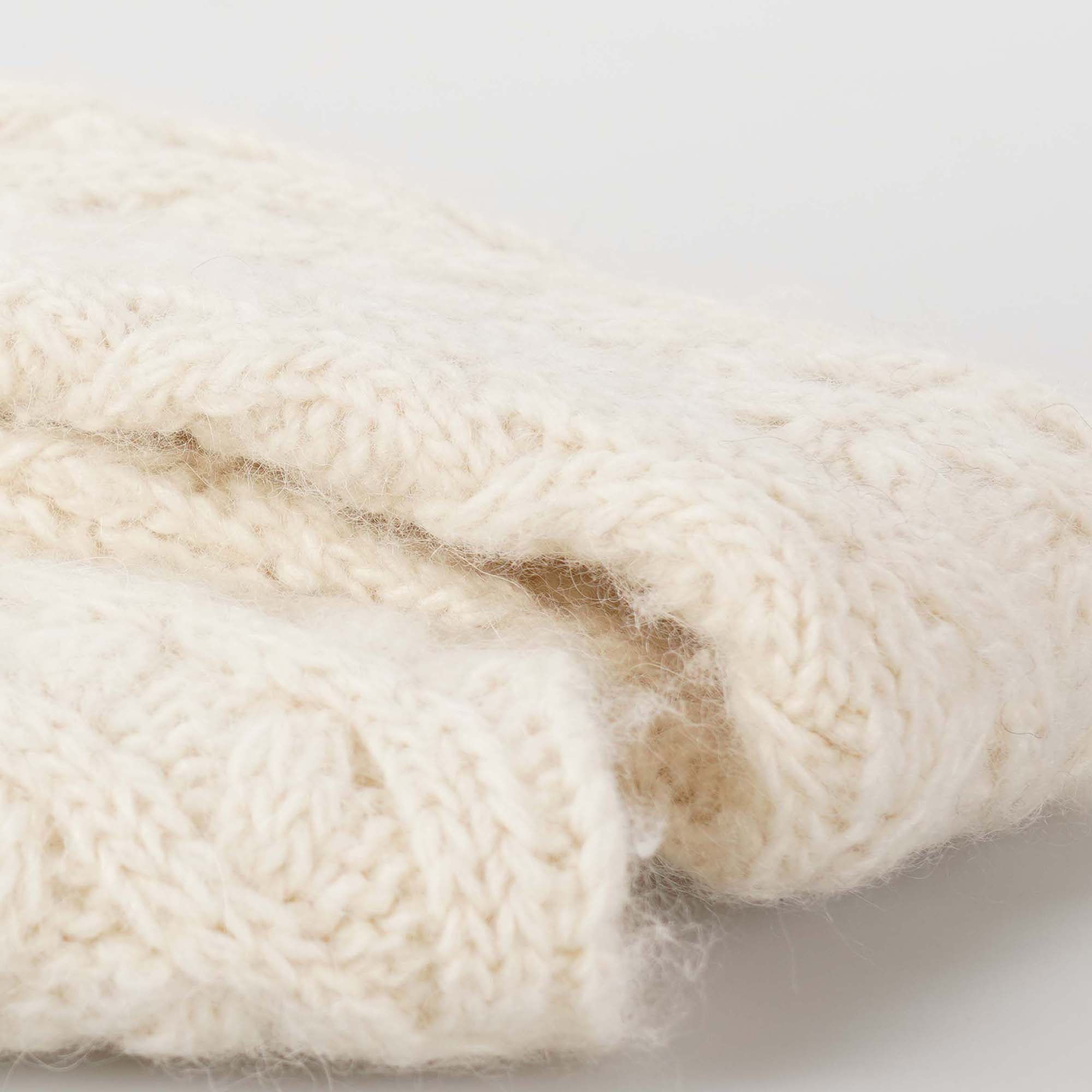 Dolce&Gabbana - Cream Chunky Knit Wool Socks